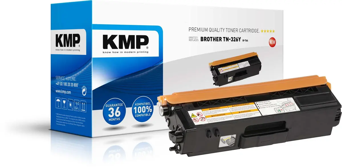 KMP - B-T64 - høykapasitets - gul - kompatibel - tonerpatron (alternativ for: Brother TN326Y)