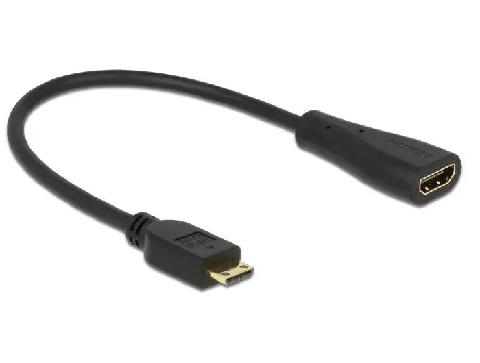 Delock - HDMI-kabel med Ethernet - 23 cm