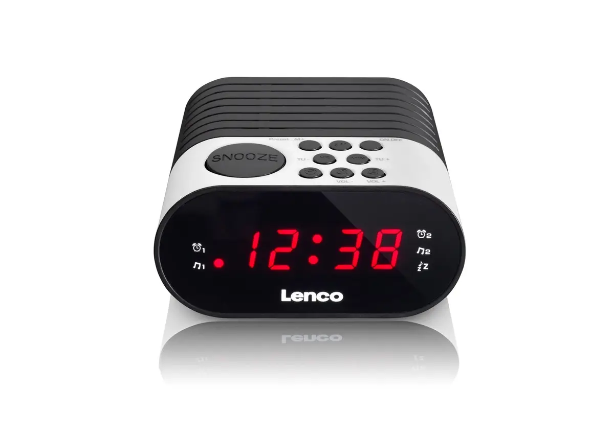 Lenco - Cr-07 Clock Black, White