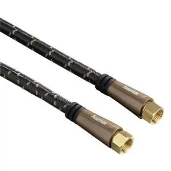 HAMA - Antennekabel SAT 120dB F plug-F plug 1.5 m Svart PC