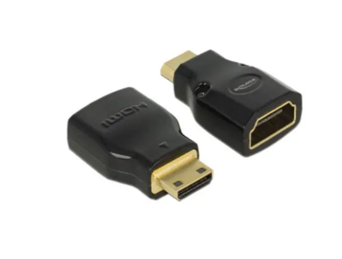 DELOCK - adapter HDMI Mini-C(M)->HDMI(F) High Speed HDMI with Ethernet 4k