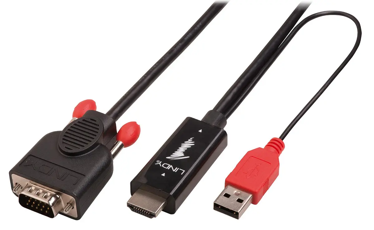 Lindy - HDMI to VGA Adapter cable - videokonverter - svart