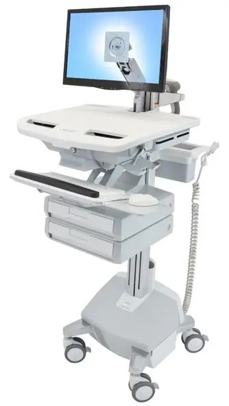 Ergotron - StyleView Cart with LCD Arm, LiFe Powered, 2 Drawers vogn