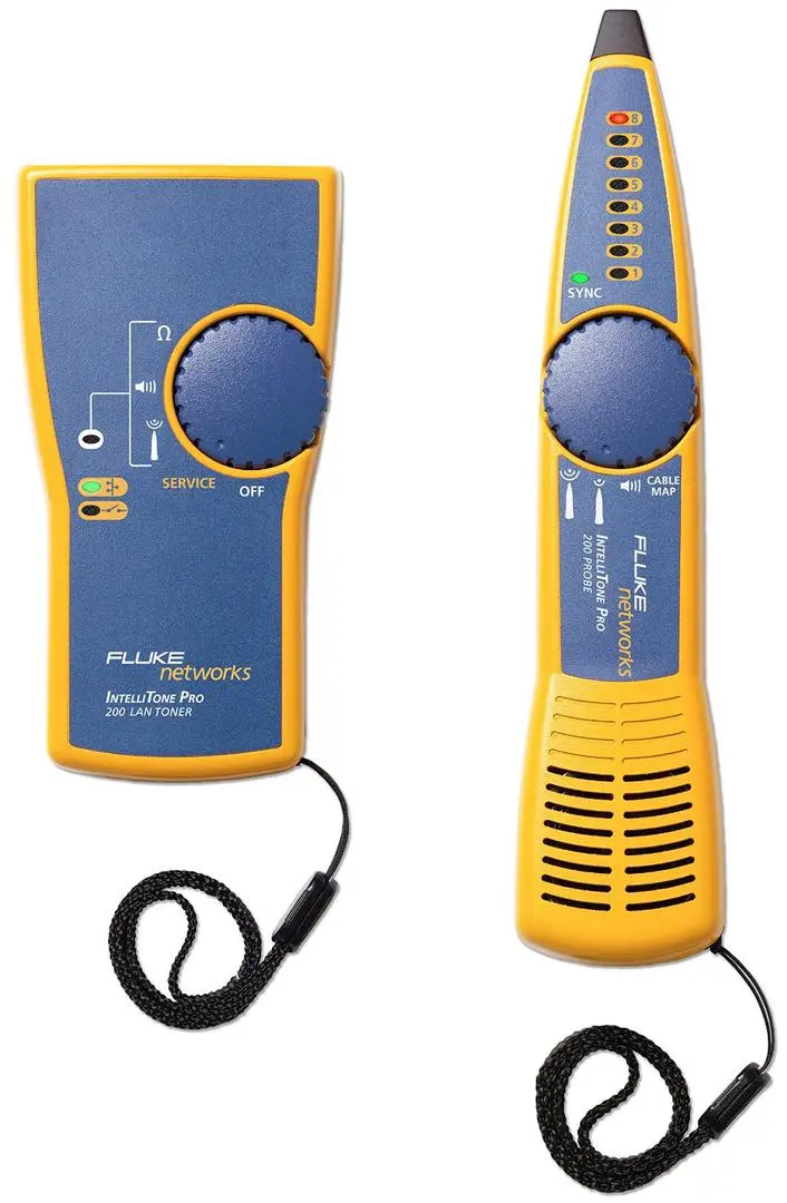 FLUKE NETWORKS - IntelliTone Pro 200 LAN Kit, Toner+Probe, gul/blå