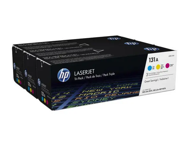 HP - 131A original Toner cartridge U0SL1AM cyan magenta yellow standard capacity 3 x 1.800 pages 3-pack