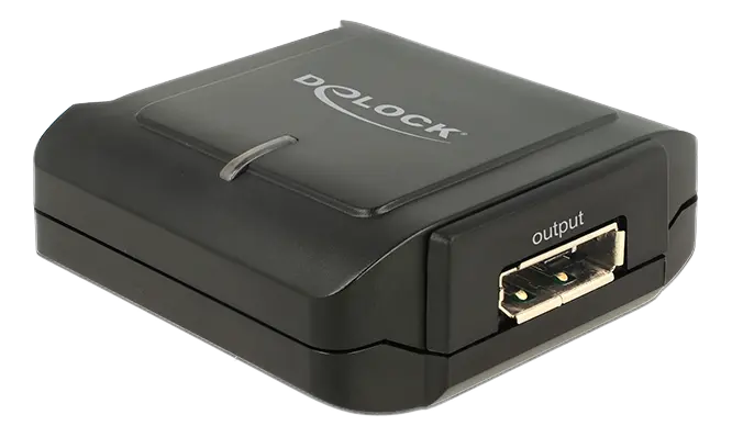 DELOCK - Displayport 1.2 Repeater, 4K at 60 Hz, 7.1 sound, black
