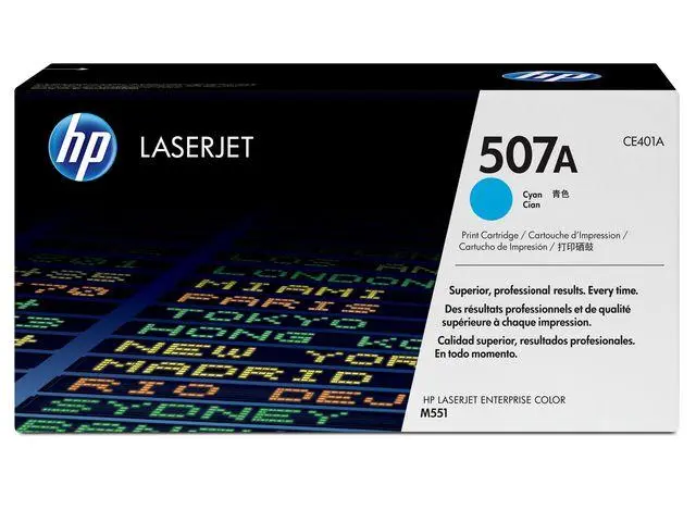 HP - 507A cyan original LaserJet-tonerkassett