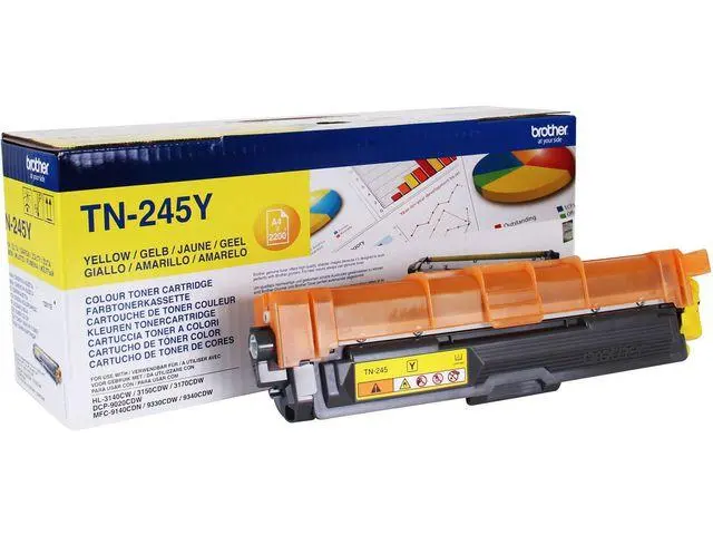 BROTHER - TN-245Y TONER CARTRIDGE YELLOW F. HL-3140/3150/3170 F.2200 P SUPL