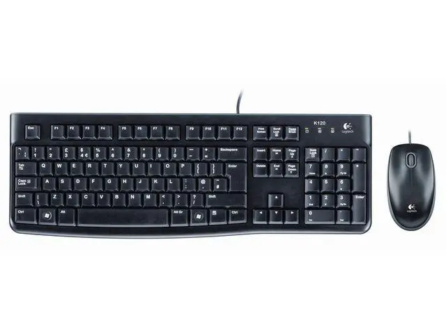 LOGITECH - Desktop MK120 (Nordic) Sort, USB, Vannavstøtende