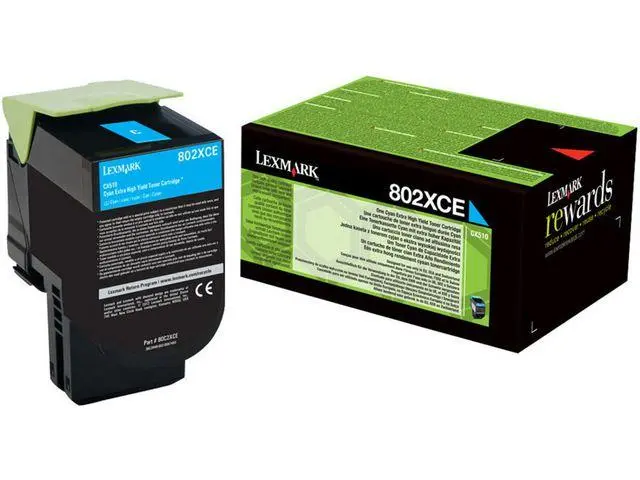 LEXMARK - 802XCE toner cartridge cyan standard capacity 4.000 pages 1-pack corporate