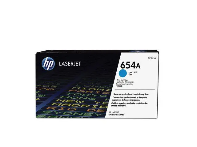 HP - 654A cyan original LaserJet-tonerkassett