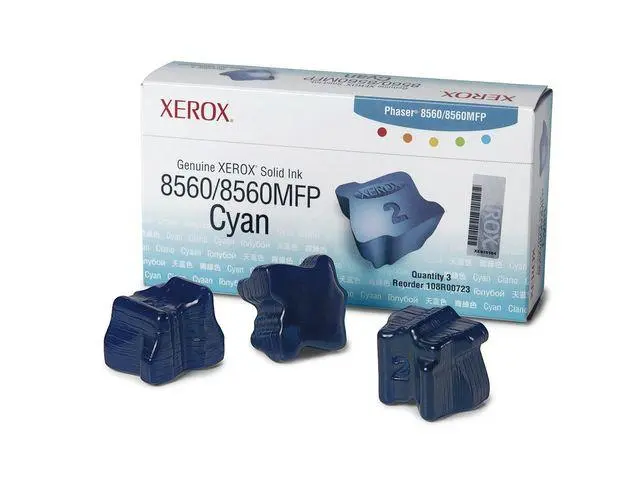 XEROX - Phaser 8560MFP - 3-pack - cyan - faste blekktyper
