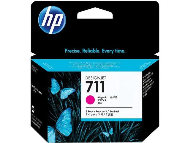 HP - 711 3-pakning 29 ml magenta blekkpatroner