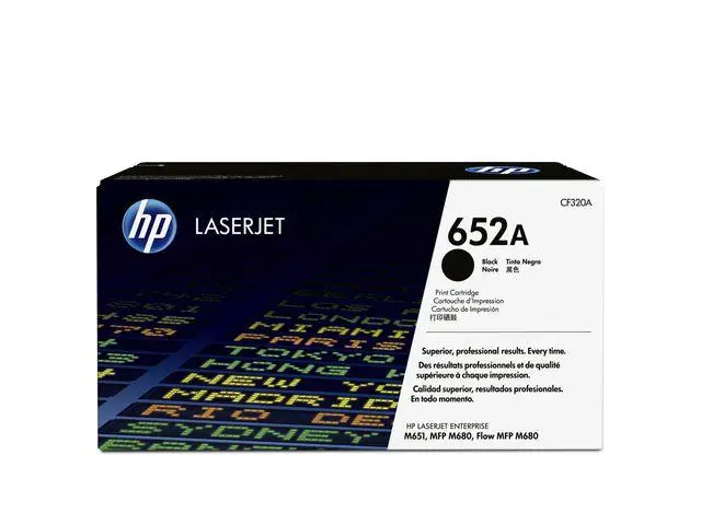 HP - 652A svart original LaserJet-tonerkassett