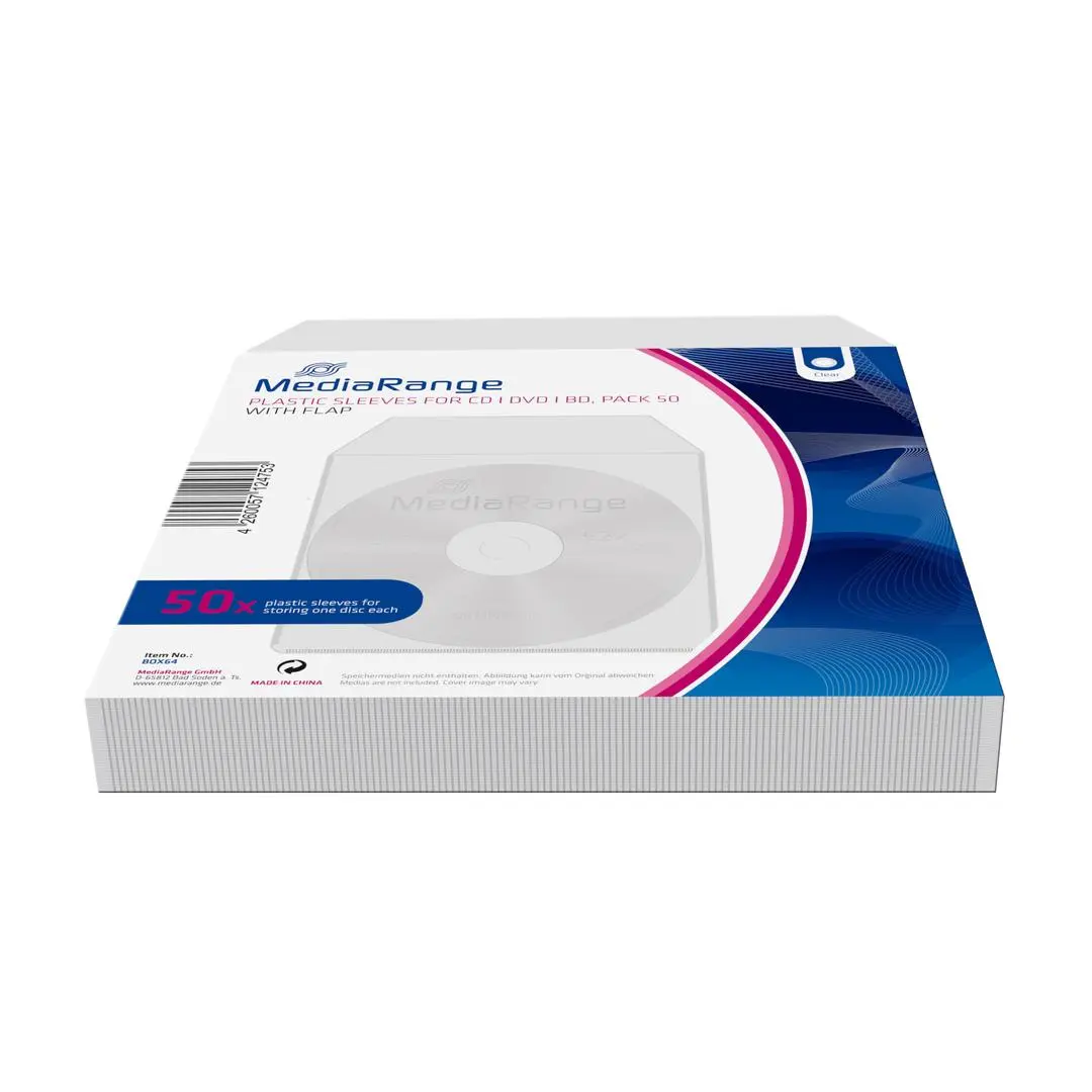 MediaRange - CD/DVD Plastikhüllen 50St