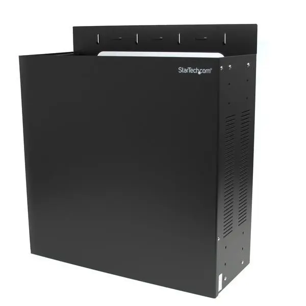 StarTech - 4U Vertical Wall-Mount Server Rack Enclosure - 18.9in deep - 2 Post - 61lb - 19in Low Profile Steel Network Equipment Cabinet (RK419WALVO) - rack - 4U