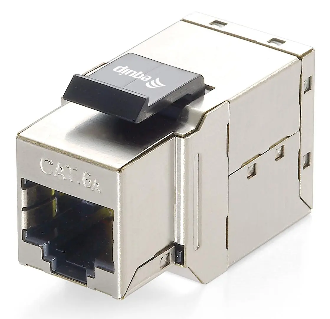 Equip - KEYSTONE INLINE COUPLER RJ45 CAT.7A FULLY SHIELDED SET OF 8 CABL