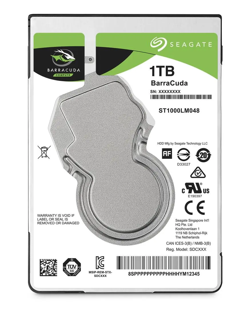 Seagate - BarraCuda 1TB - 2.5" 5400rpm 7mm - 128MB - SATA 6Gb/s