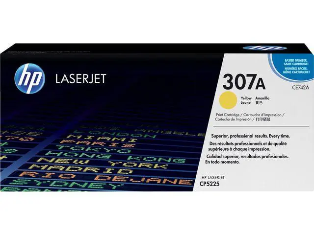 HP - 307A - gul - original - LaserJet - tonerpatron (CE742A)