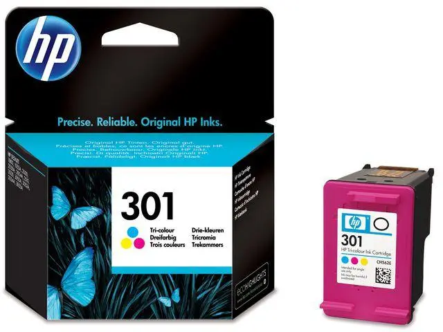 HP - 301 trefargers original blekkpatron