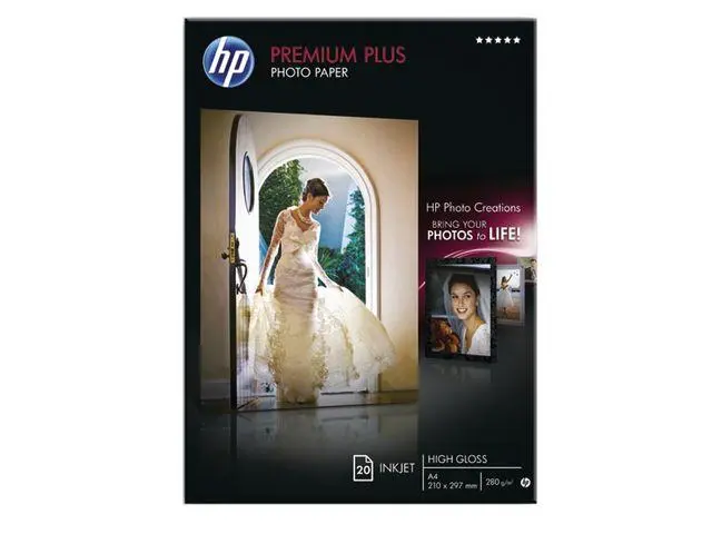 HP - Premium Plus glanset fotopapir - 20 ark/A4/210 x 297 mm