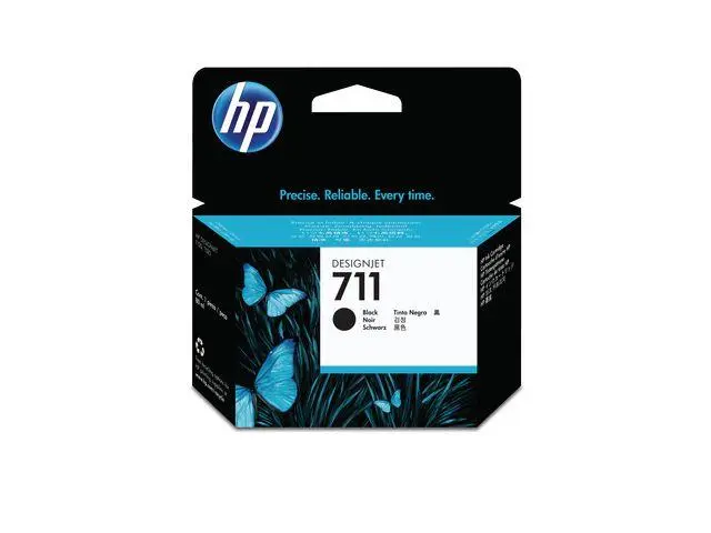 HP - 711 - 80 ml - svart - original - blekkpatron - for DesignJet T120, T120 ePrinter, T125, T130, T520, T520 ePrinter, T525, T530