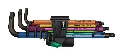 Wera - 950/9 unbrakonøkler, 9 deler 1,5 - 2 - 2,5 - 3 - 4 - 5 - 6 - 8 - 10 mm
