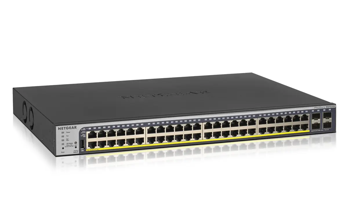 Netgear - Smart GS752TP - switch - 48 porter - smart - rackmonterbar