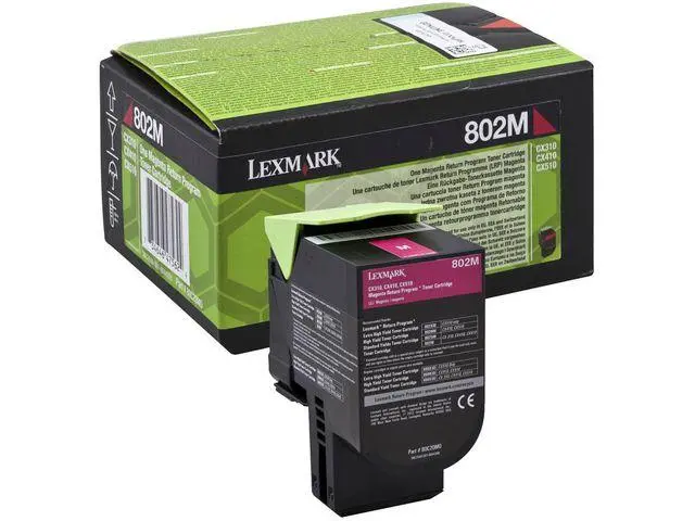 LEXMARK - 802M toner cartridge magenta low capacity 1.000 pages 1-pack return program