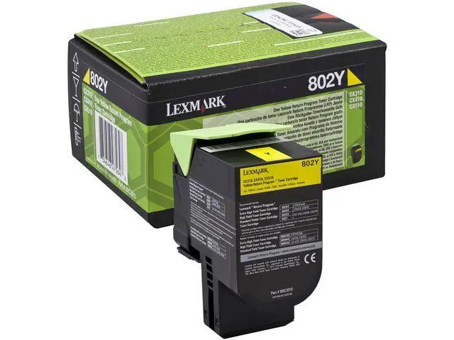 LEXMARK - 802Y toner cartridge yellow low capacity 1.000 pages 1-pack return program