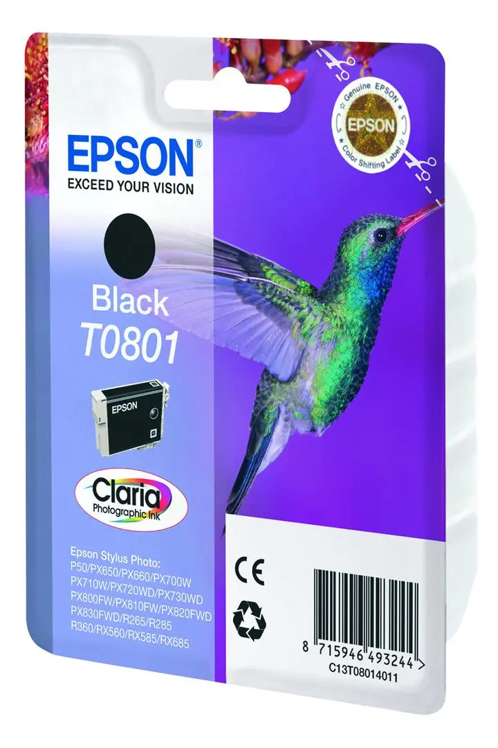 Epson - T0801 - svart - original - blekkpatron