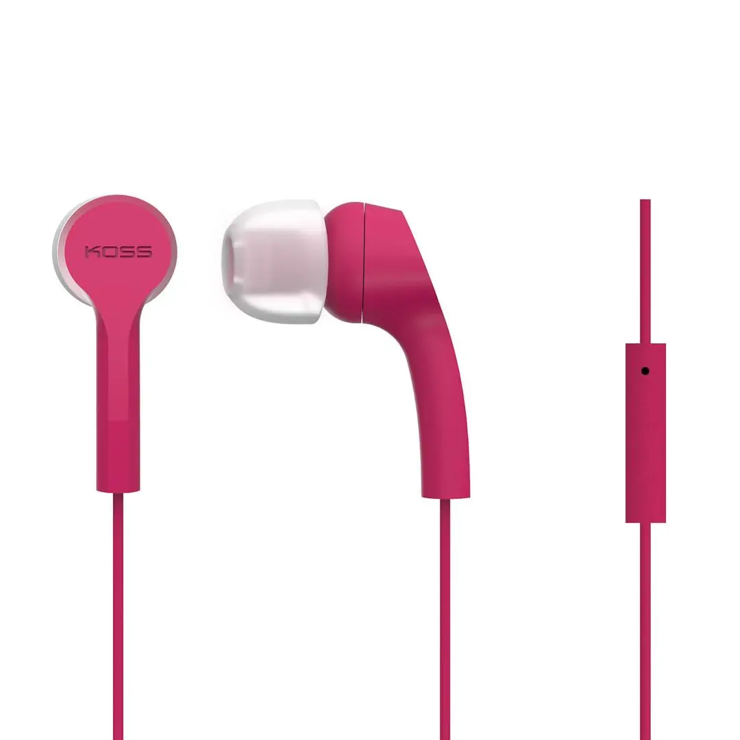 KOSS - Øreplugger KEB9iP Rosa In-Ear med one touch mic