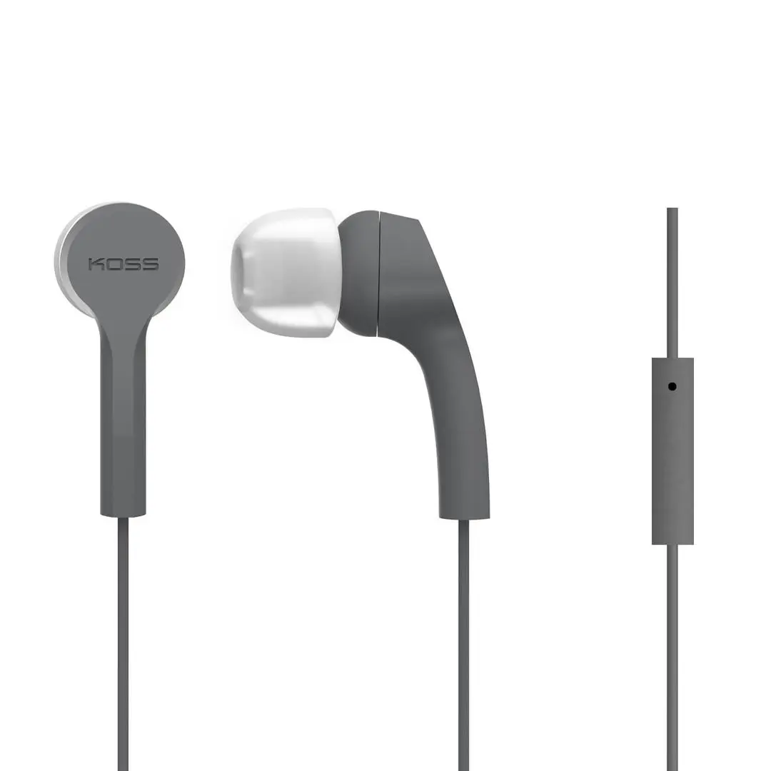 KOSS - Øreplugger KEB9iGRY Grå In-Ear med one touch mic