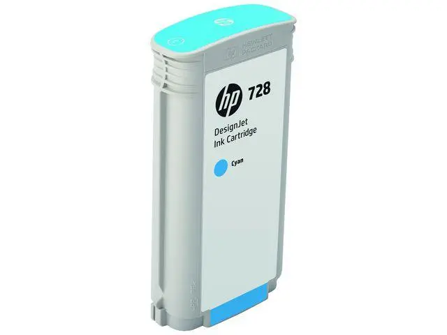 HP - 728 - 130 ml - cyan - original - DesignJet - ink cartridge - for DesignJet T730, T830