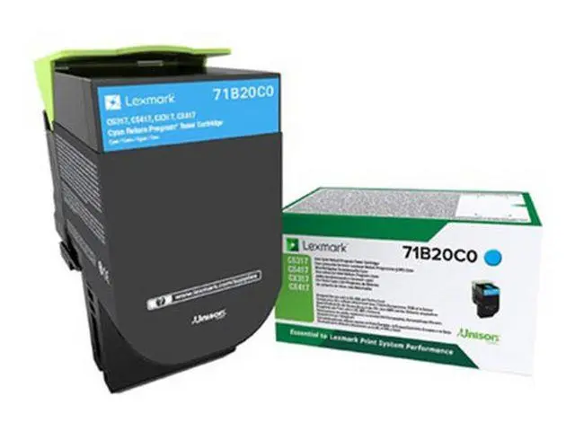 LEXMARK - 3K Return Program Cyan Toner Cartridge (CS/CX317,417,517)