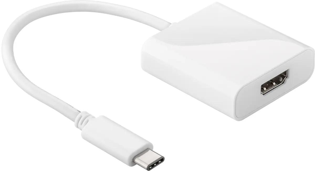 Goobay - USB 3.1 han til HDMI hun 0.2m hvid
