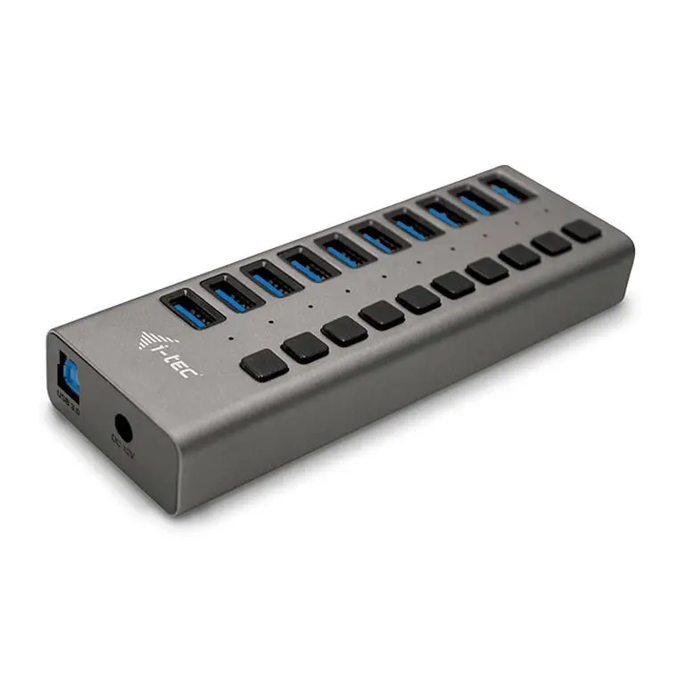 I-Tec - hub - 3 ports USB-hub - 3 porter - Grå