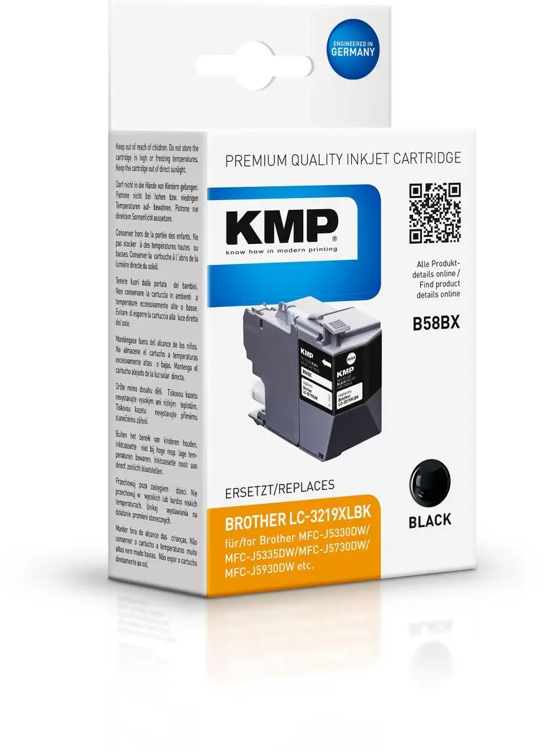 KMP - B58BX ink cartridge black comp. with Brother LC-3219XLBK