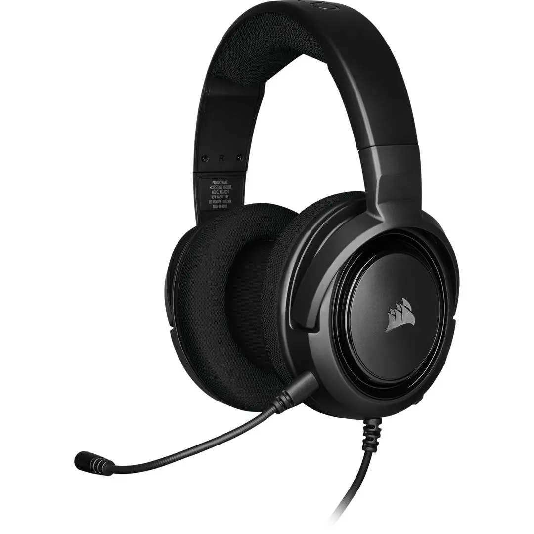 Corsair - Gaming HS35 - Hodesett - full størrelse - kablet - 3,5 mm jakk - karbon
