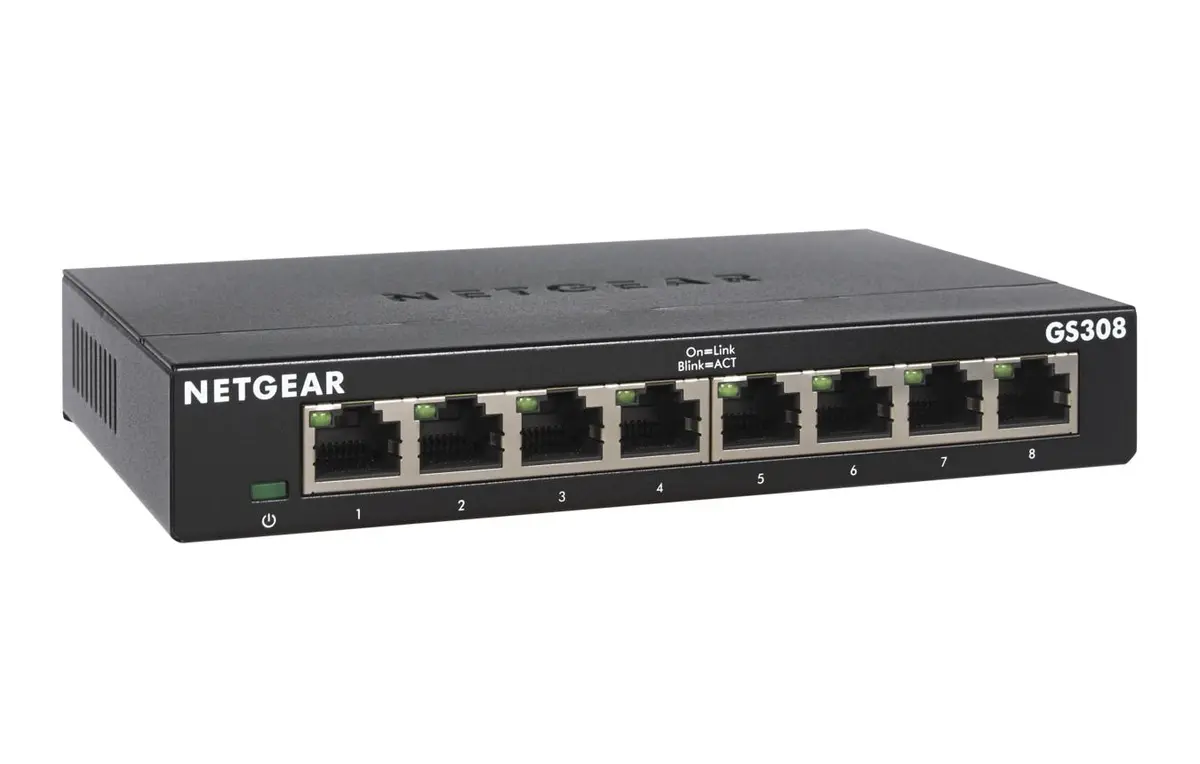Netgear - GS308v3 - switch - 8 porter - ikke-styrt