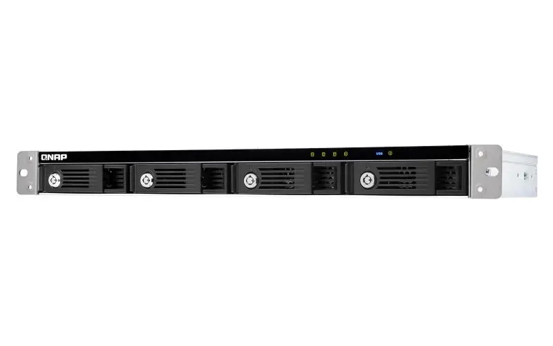 QNAP - TR-004U 4-bay Rackmount 1U 12 short-depth rackmount 3.5inch SATA HDD USB 3.0 type-C hardware RAID external enclosure