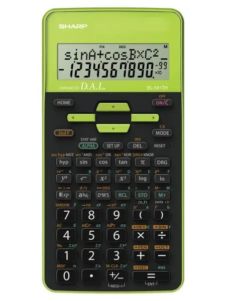 SHARP - Kalkulator Scientific EL-531TH Grønn
