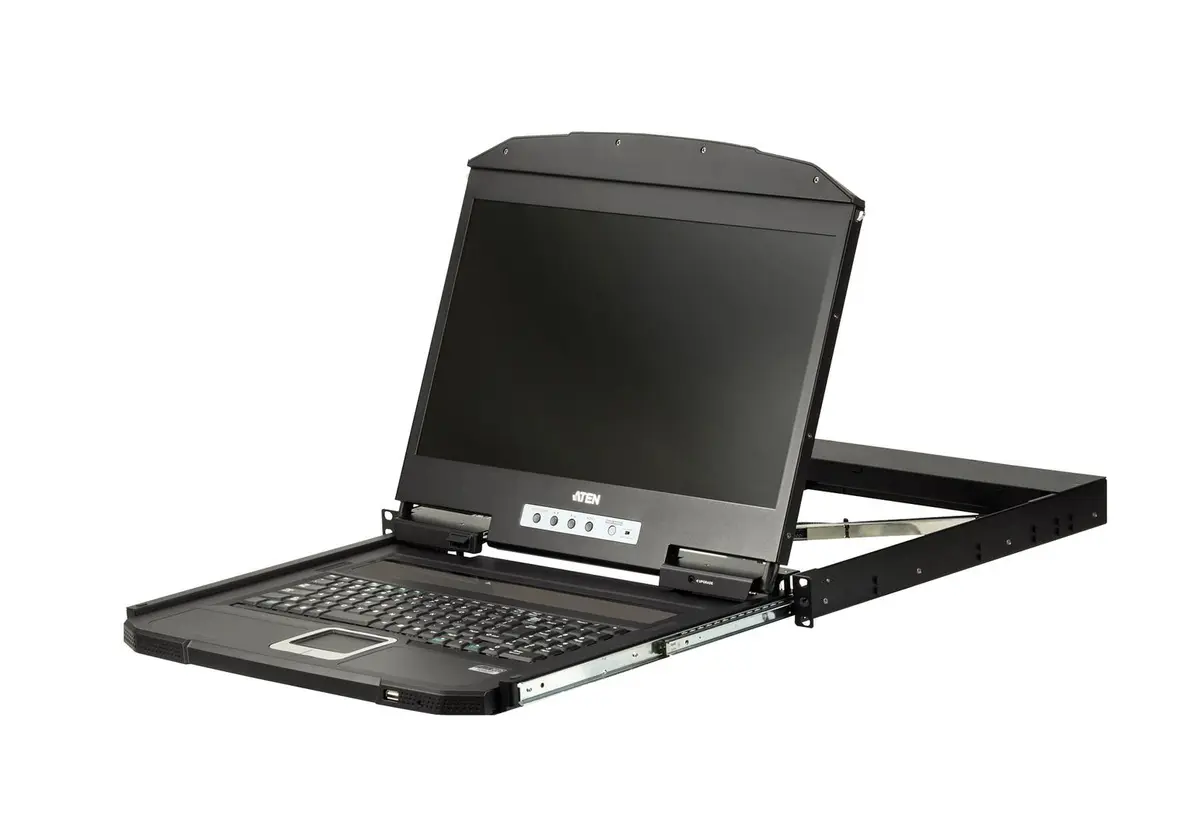 ATEN - 18" Skjermer CL3700NW-ATA-AG 1U Ultra Short Depth Sin - Svart - 20 ms