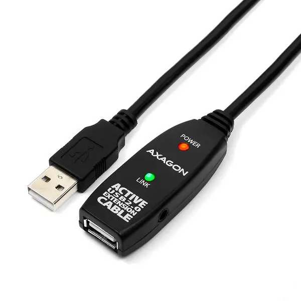 AXAGON - USB2.0 Active Extension/Repeater Cable. 10m Factory Sealed