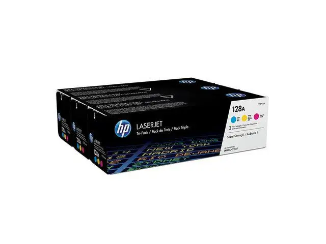 HP - 128A 3-pakning cyan/magenta/gul originale LaserJet-tonerkassetter