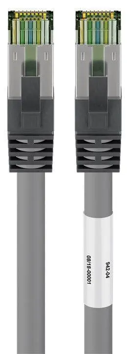 Goobay - CAT 8.1 patch cable, S/FTP (PiMF), grey, 5 m