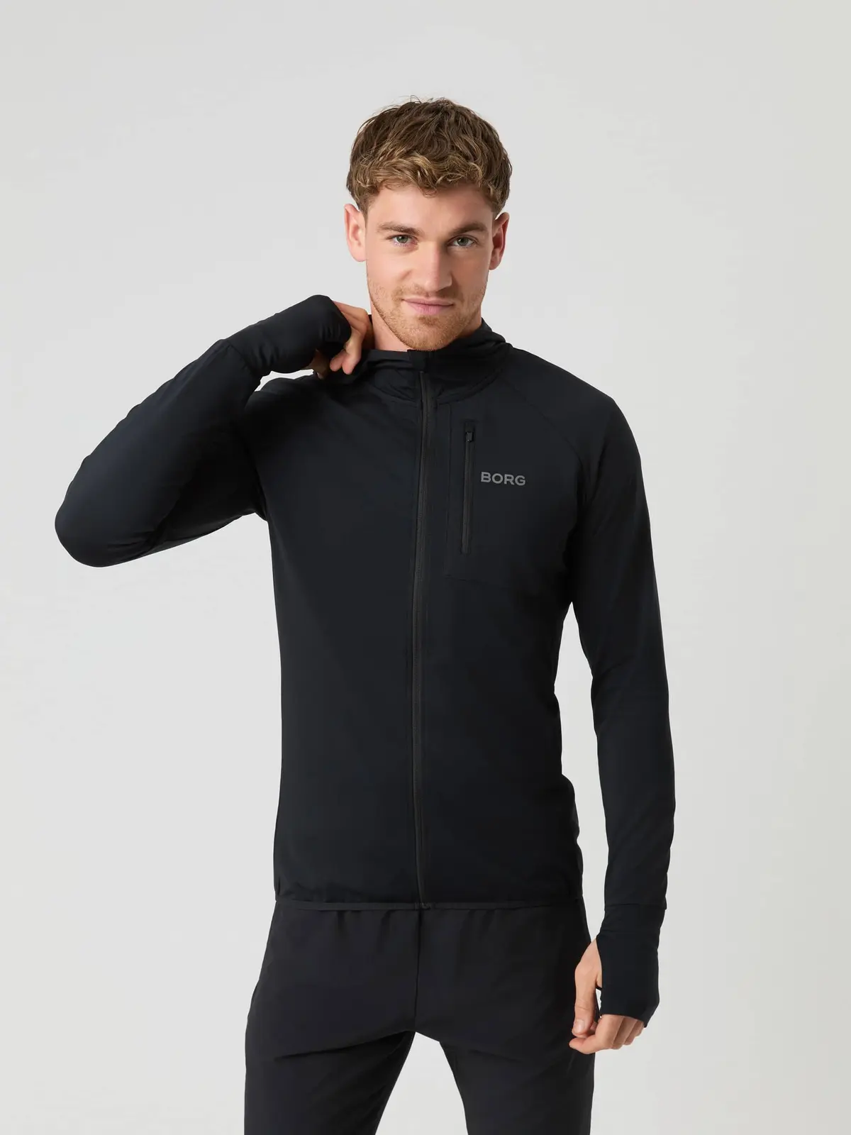 Borg Running Mid Layer Hood