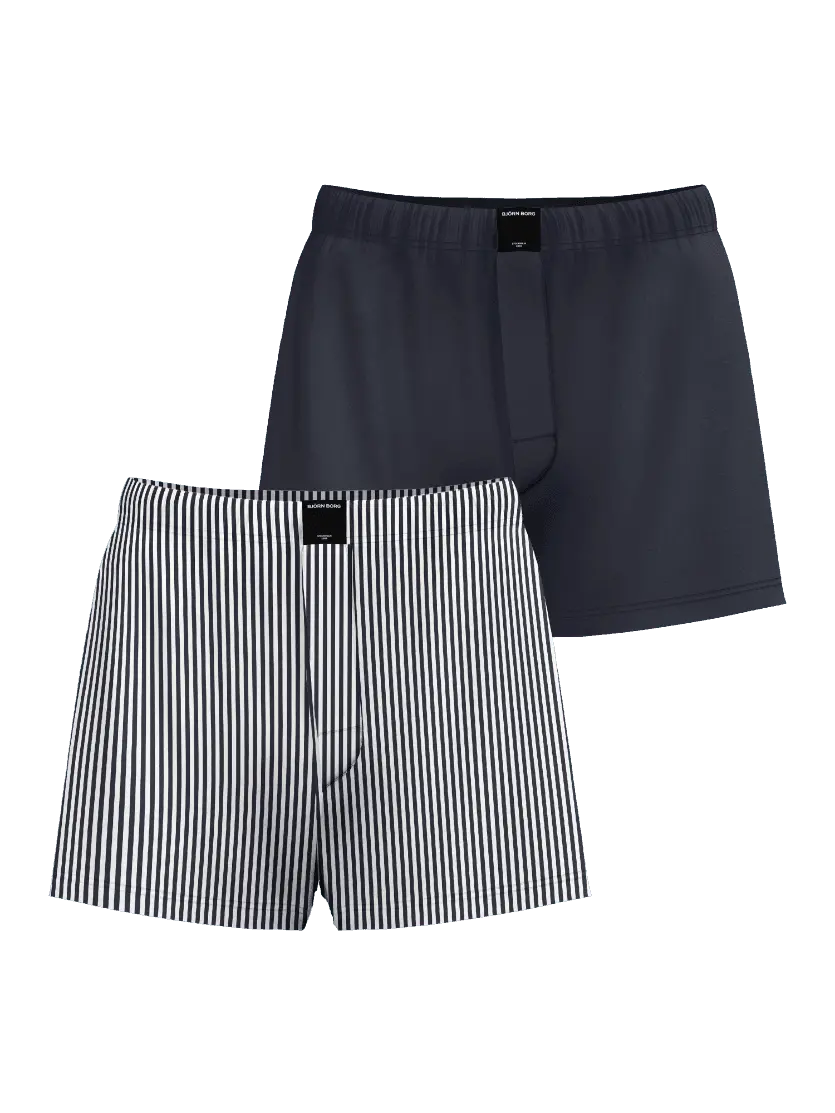 Cotton Stretch Woven Boxers Shorts 2-pack