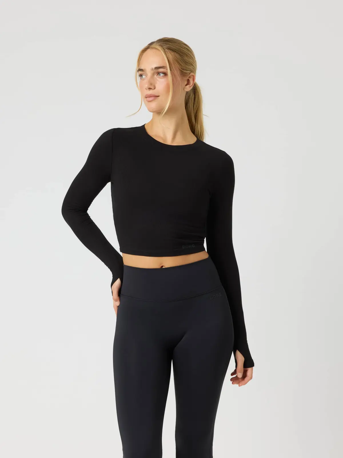 Studio Ribbed Cropped Long Sleeve