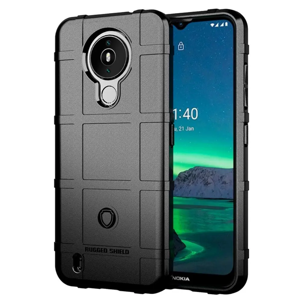Nokia 1.4 Rugged Shield Series Bakdeksel - Svart